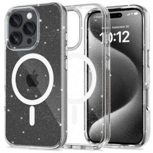 Dėklas Tech-Protect FlexAir Hybrid MagSafe iPhone 16 Pro, glitter