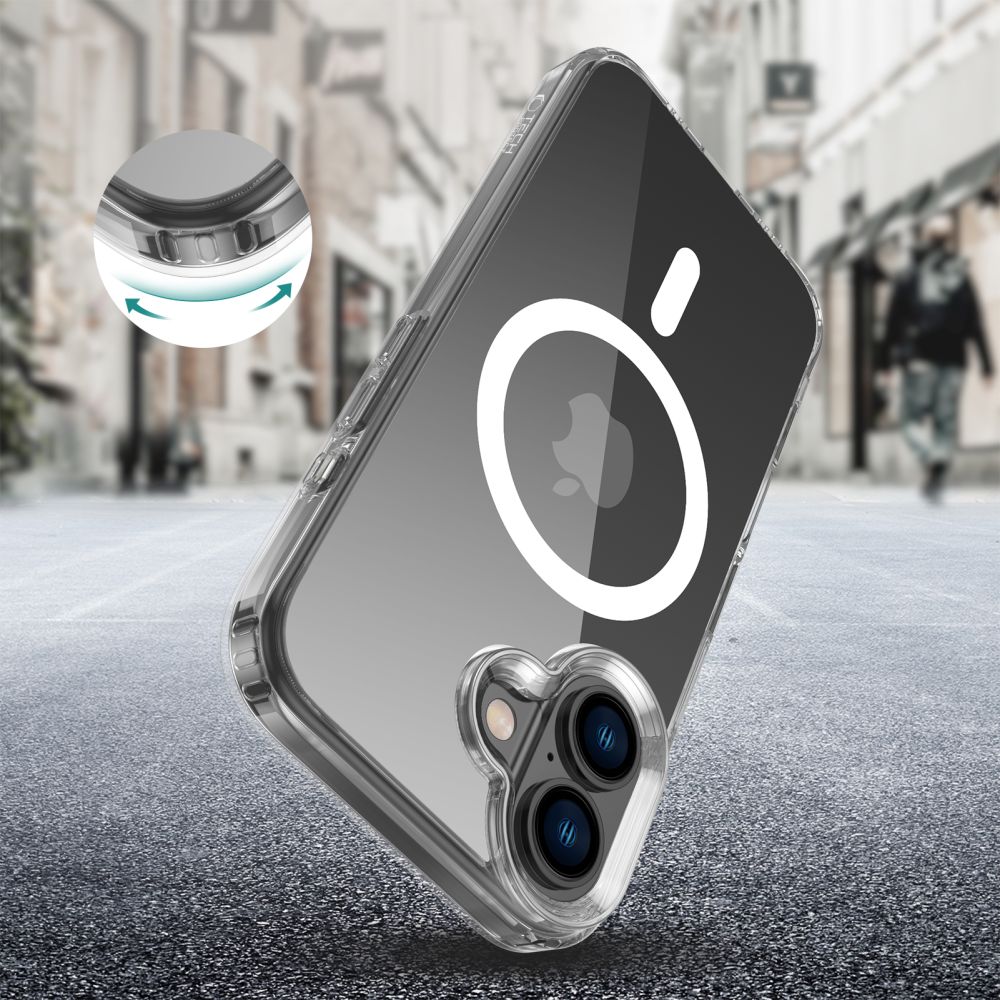 Dėklas Tech-Protect Flexair Hybrid MagSafe iPhone 16, skaidrus