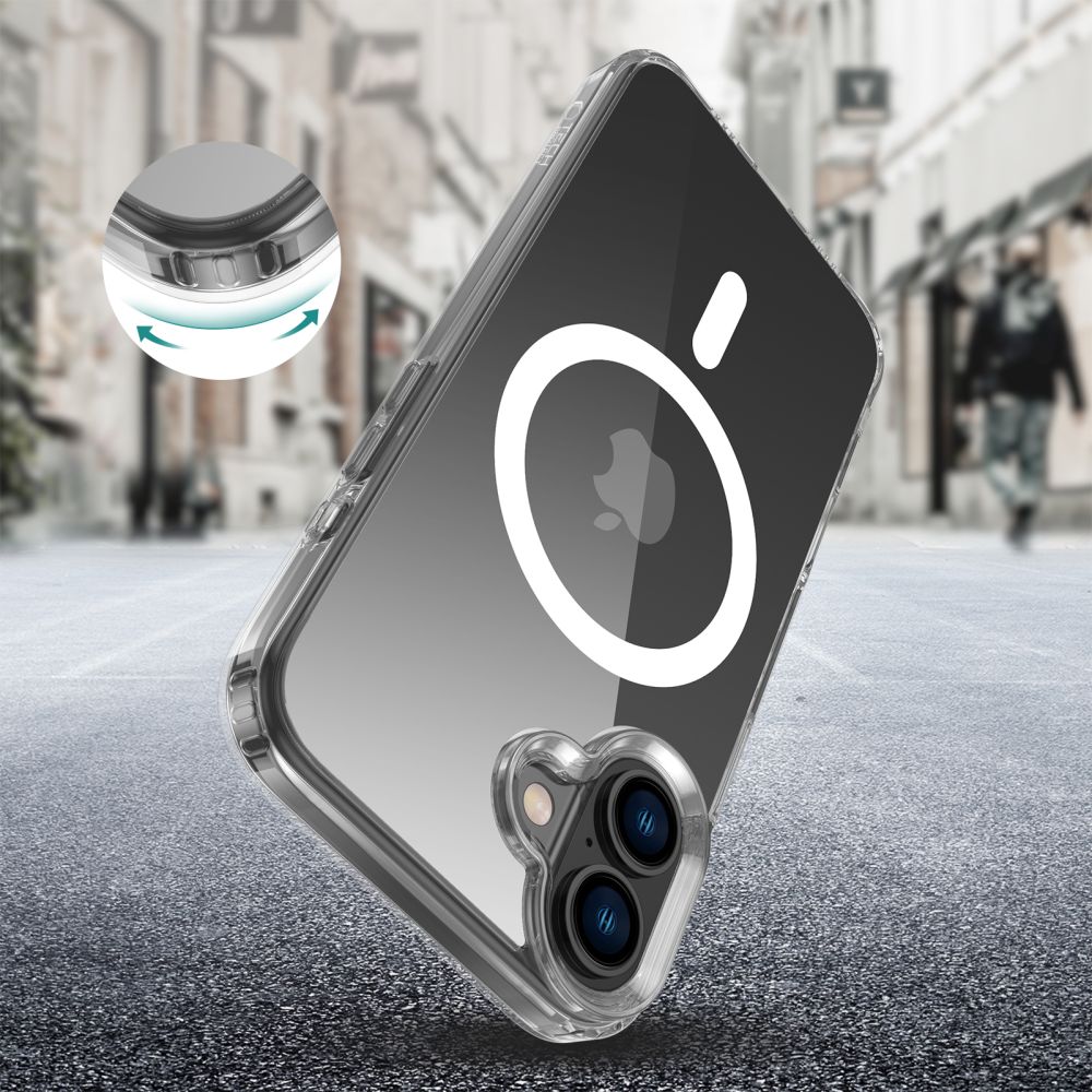 Dėklas Tech-Protect Flexair Hybrid MagSafe iPhone 16 Plus, skaidrus
