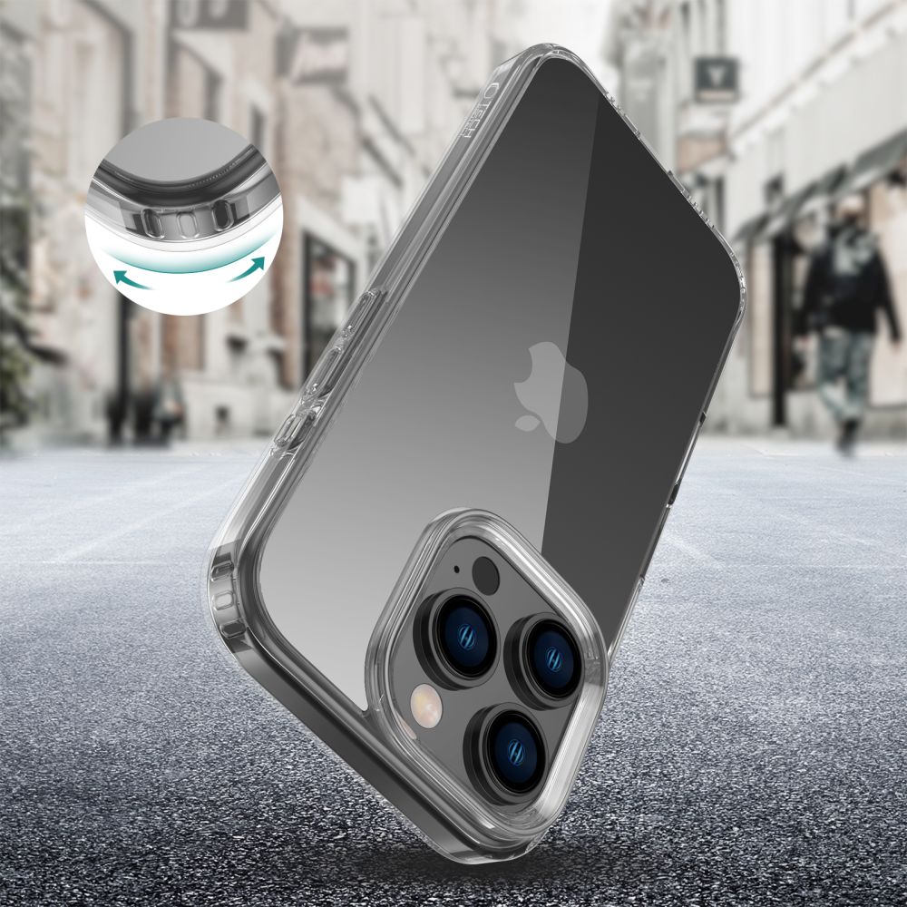 Dėklas Tech-Protect Flexair Hybrid iPhone 16 Pro, skaidrus