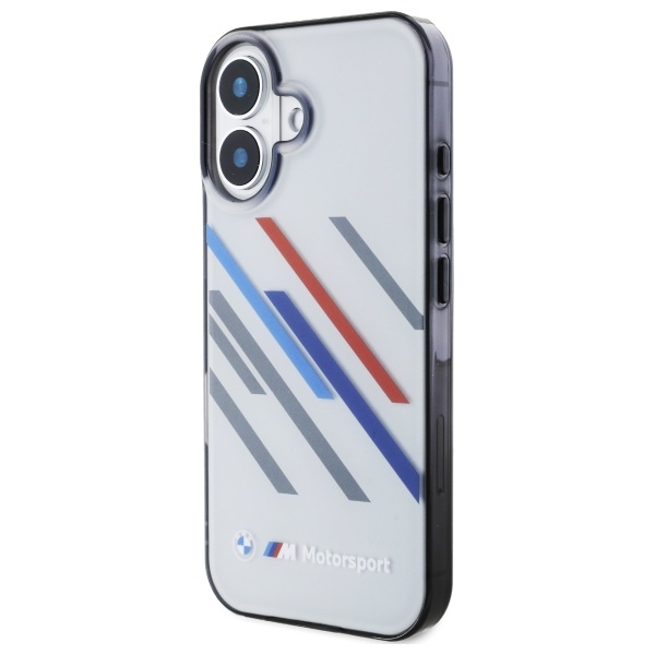 BMW Motorsport dėklas iPhone 16 Plus – pilkas