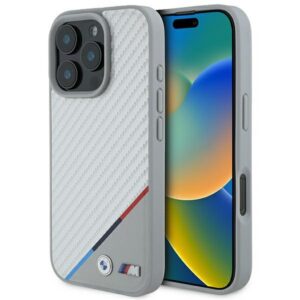 BMW MagSafe dėklas iPhone 16 Pro – pilkas