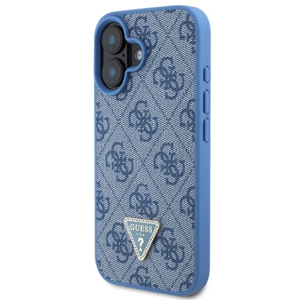 Guess dėklas su dirželiu iPhone 16 – mėlynas