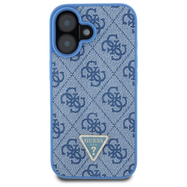 Guess dėklas su dirželiu iPhone 16 – mėlynas