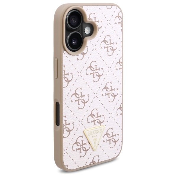 Guess New 4G Triangle dėklas iPhone 16 – baltas