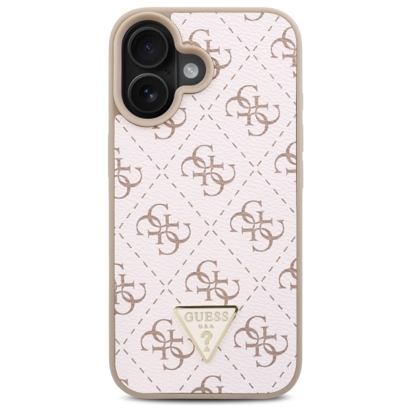 Guess New 4G Triangle dėklas iPhone 16 – baltas