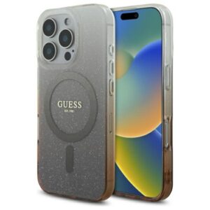 Guess MagSafe dėklas iPhone 16 Pro – rudas