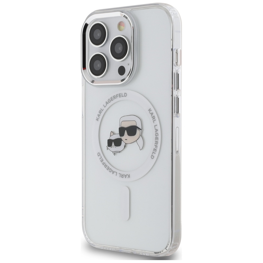 Karl Lagerfeld MagSafe dėklas iPhone 14 Pro – baltas