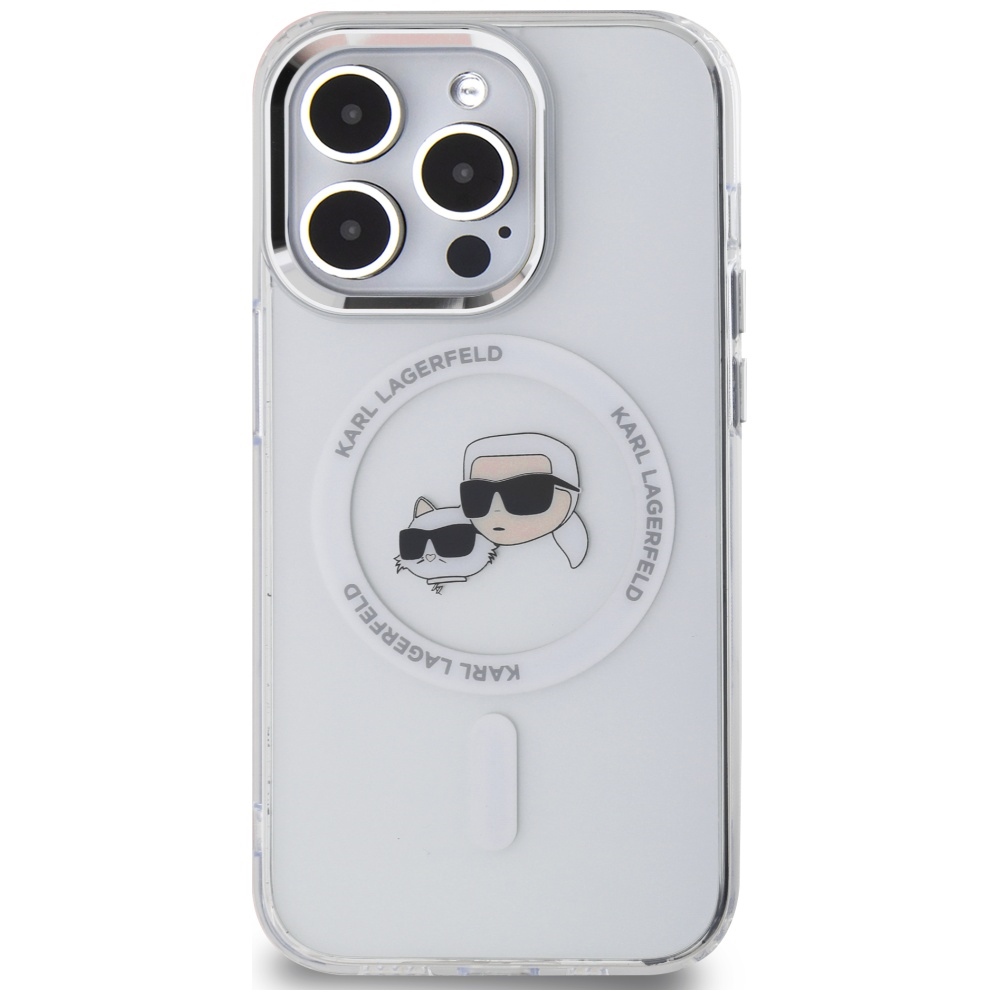 Karl Lagerfeld MagSafe dėklas iPhone 14 Pro – baltas