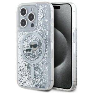Karl Lagerfeld MagSafe dėklas iPhone 15 Pro – skaidrus