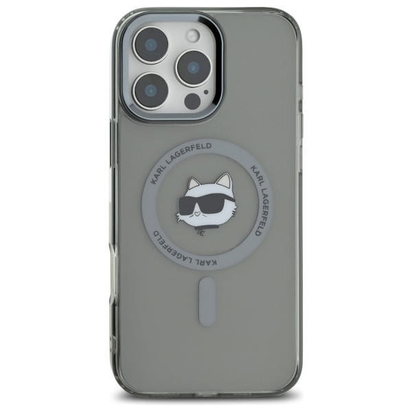 Karl Lagerfeld MagSafe dėklas iPhone 16 Pro – juodas