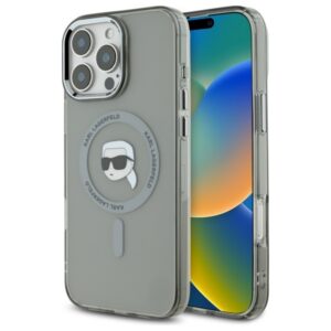 Karl Lagerfeld MagSafe dėklas iPhone 16 Pro – juodas