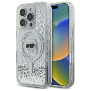 Karl Lagerfeld skaidrus MagSafe dėklas iPhone 16 Pro