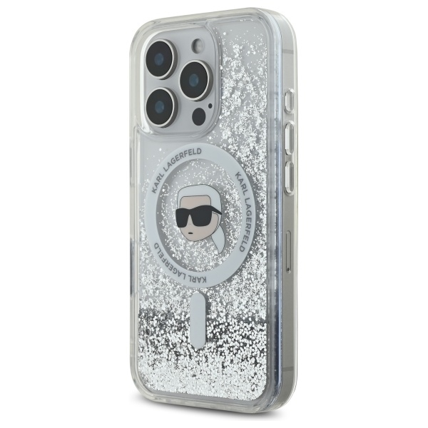 Karl Lagerfeld skaidrus MagSafe dėklas iPhone 16 Pro
