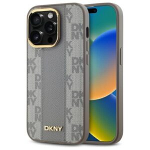 DKNY MagSafe dėklas iPhone 14 Pro – smėlinis