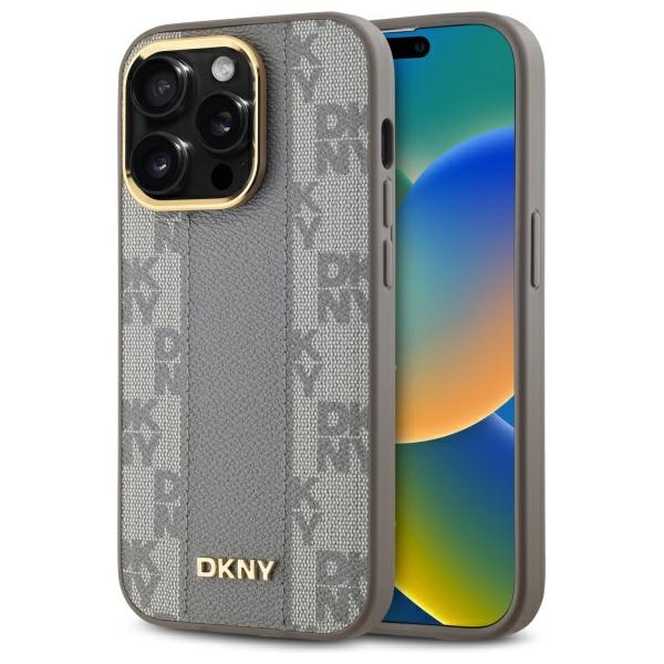 DKNY MagSafe dėklas iPhone 14 Pro – smėlinis