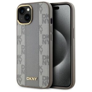 DKNY MagSafe dėklas iPhone 15 Plus – smėlio