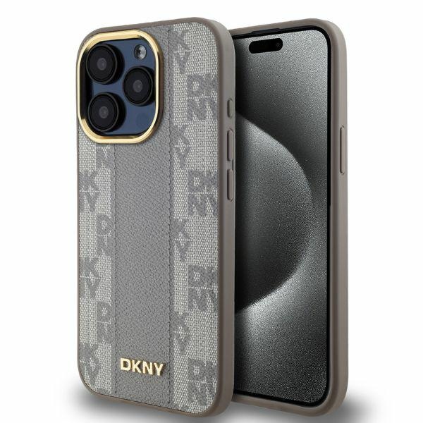 DKNY MagSafe dėklas iPhone 15 Pro Max – smėlinis