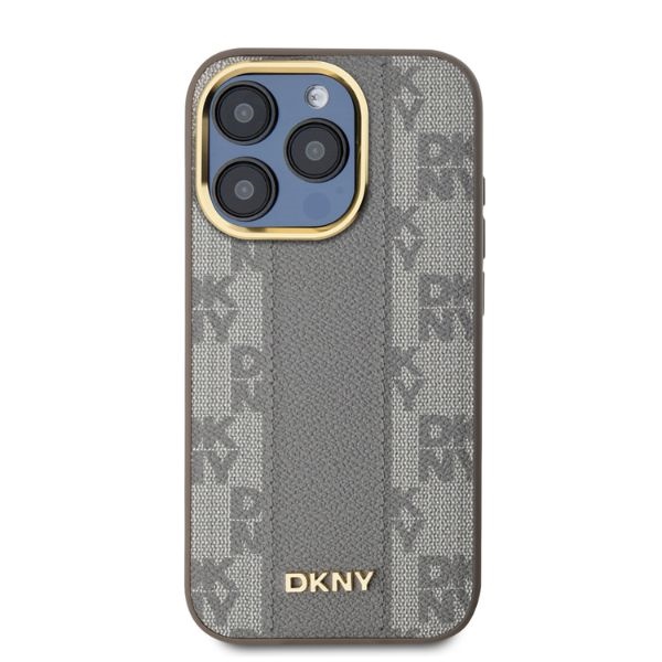 DKNY MagSafe dėklas iPhone 15 Pro Max – smėlinis