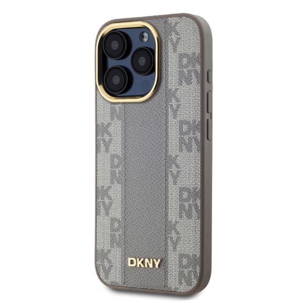 DKNY MagSafe dėklas iPhone 15 Pro Max – smėlinis