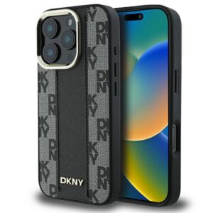 DKNY MagSafe dėklas iPhone 16 Pro Max – juodas