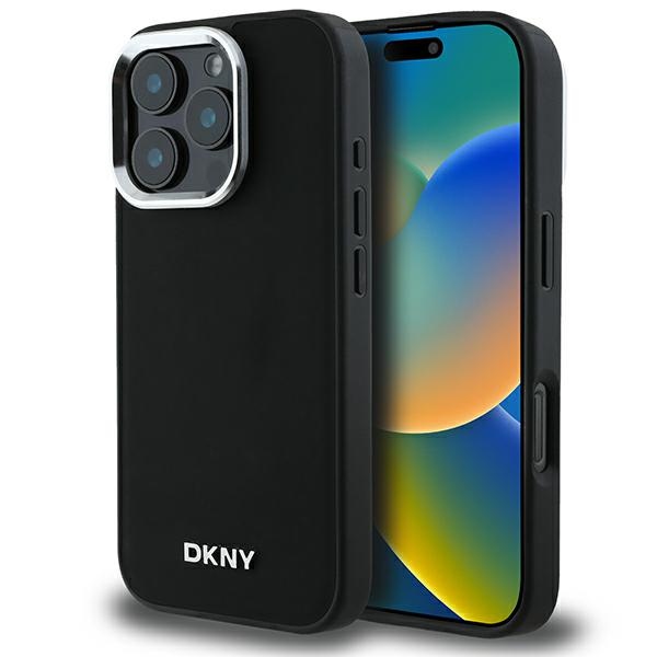 DKNY MagSafe dėklas iPhone 16 Pro Max – juodas