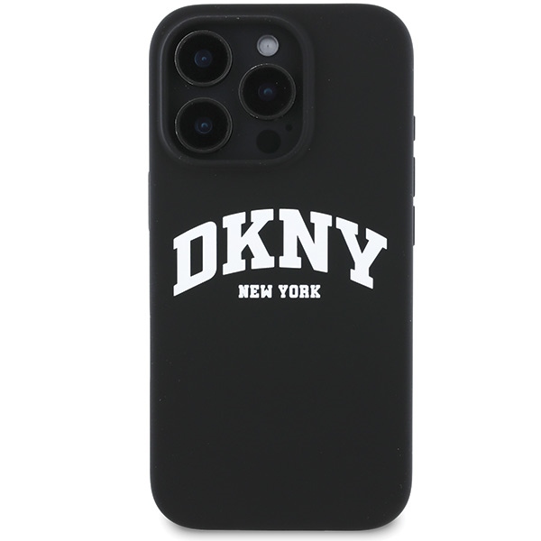 DKNY MagSafe silikoninis dėklas iPhone 16 Pro Max – juodas