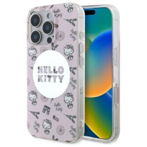 Hello Kitty MagSafe dėklas iPhone 16 Pro – rožinis