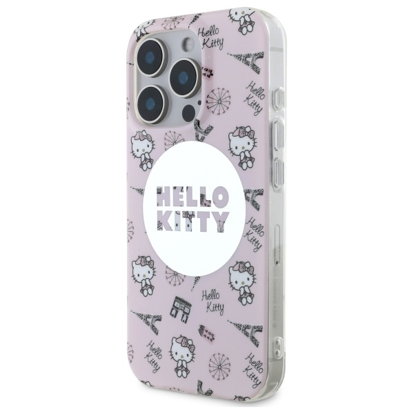 Hello Kitty MagSafe dėklas iPhone 16 Pro – rožinis