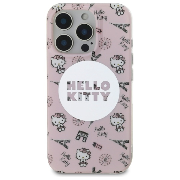 Hello Kitty MagSafe dėklas iPhone 16 Pro – rožinis
