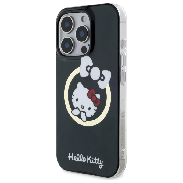 Hello Kitty MagSafe dėklas iPhone 16 Pro – juodas