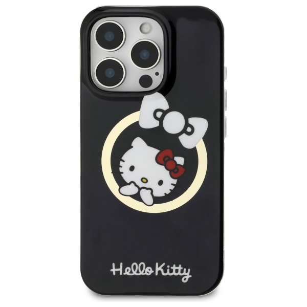 Hello Kitty MagSafe dėklas iPhone 16 Pro – juodas