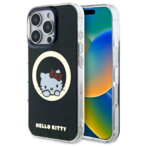 Hello Kitty MagSafe dėklas iPhone 16 Pro – juodas