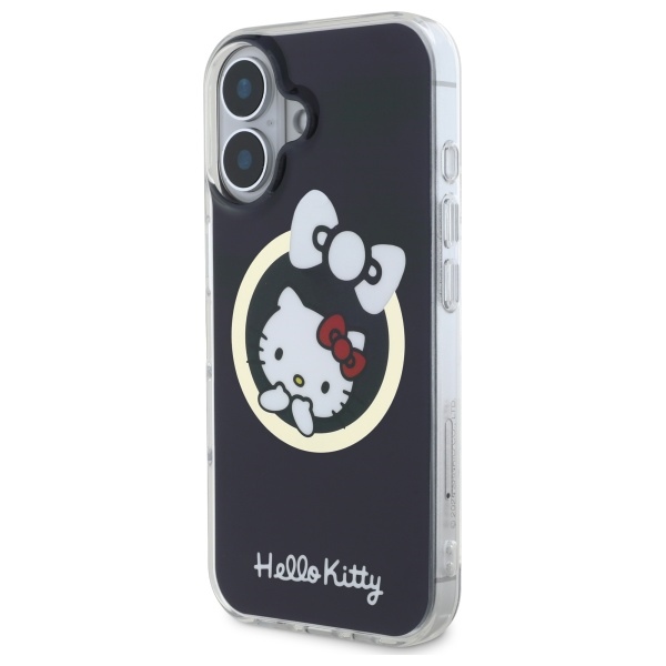 Hello Kitty MagSafe dėklas iPhone 16 – juodas