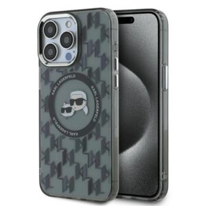 Karl Lagerfeld MagSafe dėklas iPhone 15 Pro – juodas