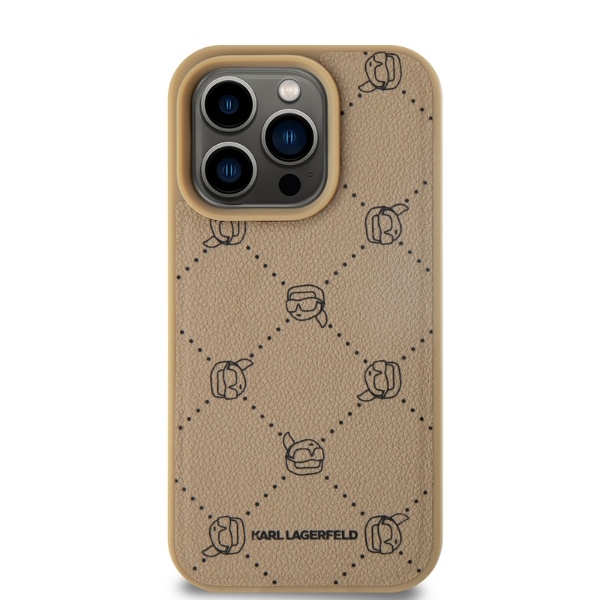 Karl Lagerfeld MagSafe dėklas iPhone 15 Pro – smėlio