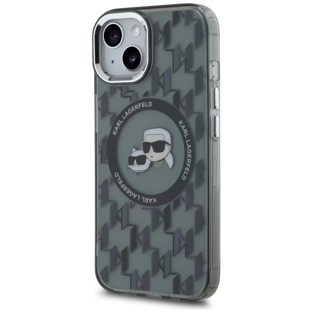 Karl Lagerfeld MagSafe dėklas iPhone 15 – juodas
