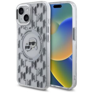 Karl Lagerfeld MagSafe dėklas iPhone 15 – skaidrus