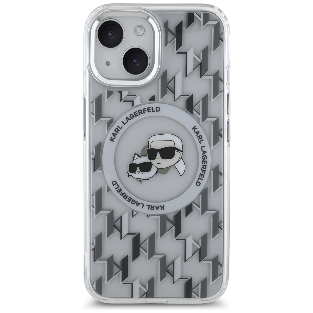 Karl Lagerfeld MagSafe dėklas iPhone 15 – skaidrus