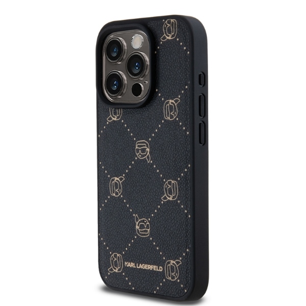 Karl Lagerfeld MagSafe dėklas iPhone 15 Pro Max – juodas