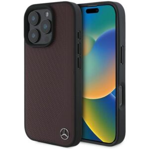 Mercedes-Benz MagSafe odinis dėklas iPhone 16 Pro – raudonas