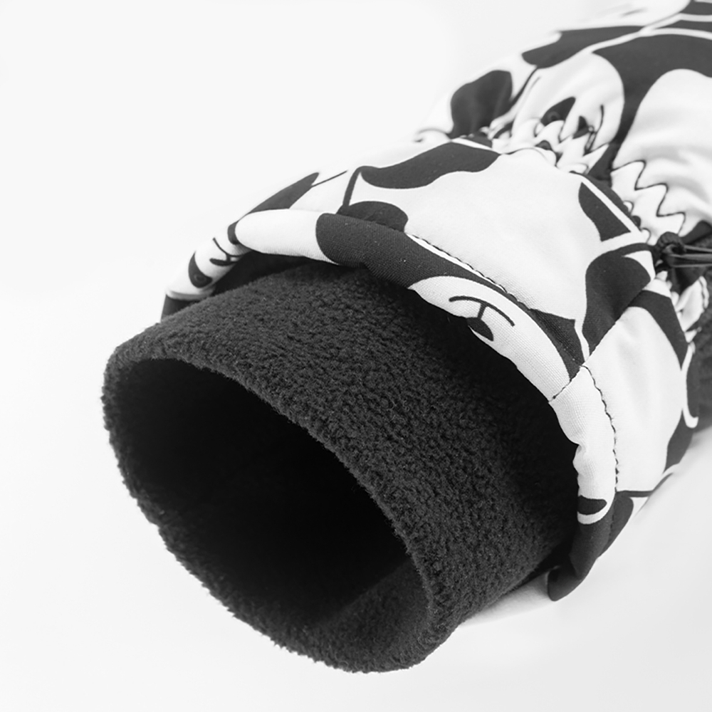 Qunature Panda Heat Transfer vaikų žieminės pirštinės dydis S - juoda/balta