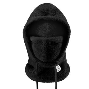 Qunature Arctic Velvet žieminė balaklava, dydis M - juoda