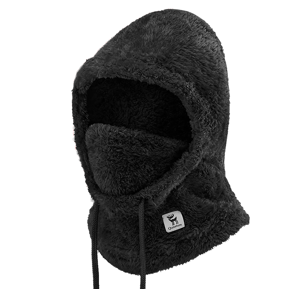 Qunature Arctic Velvet žieminė balaklava, dydis M - juoda