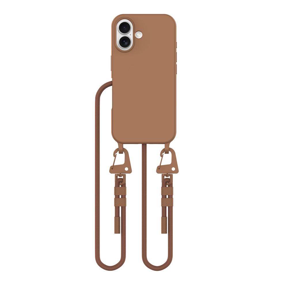 Dėklas Tech-Protect Magnecklace MagSafe iPhone 16, šokoladinis rudas