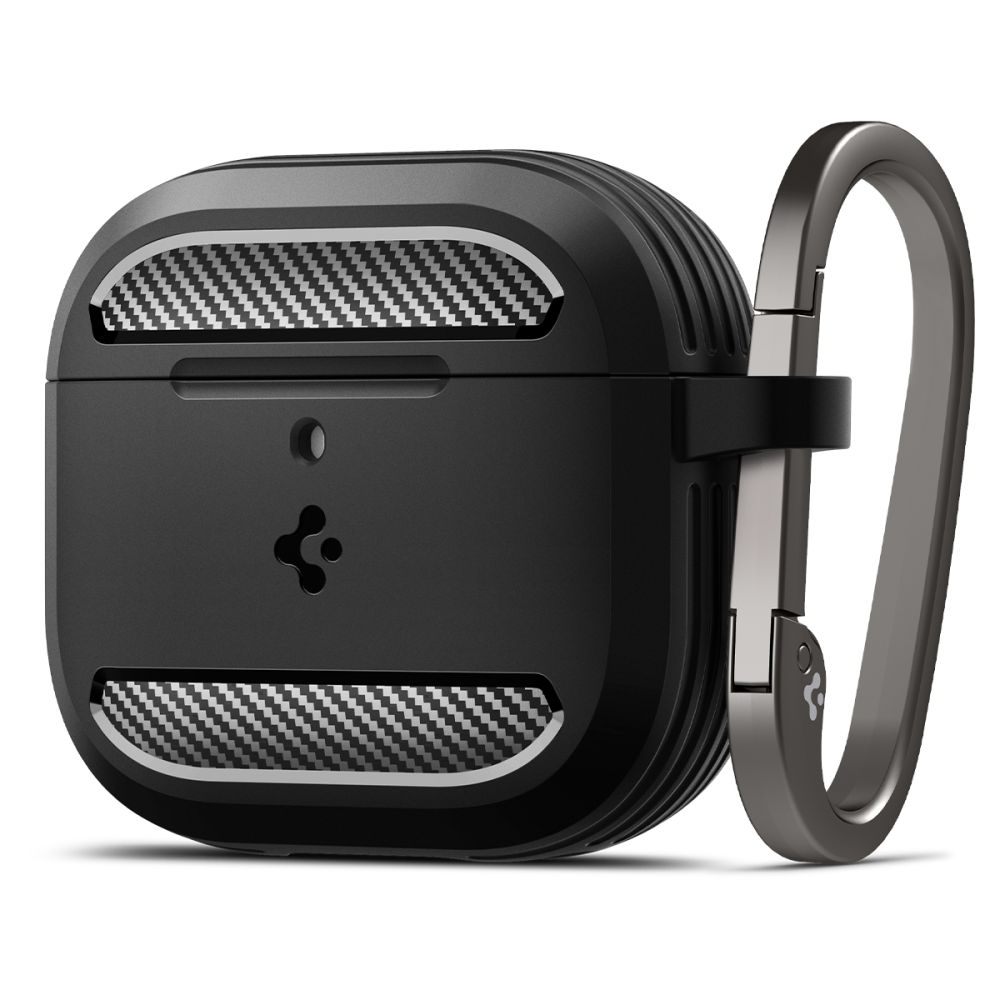 Dėklas Spigen Rugged Armor Apple AirPods 4, matinis juodas
