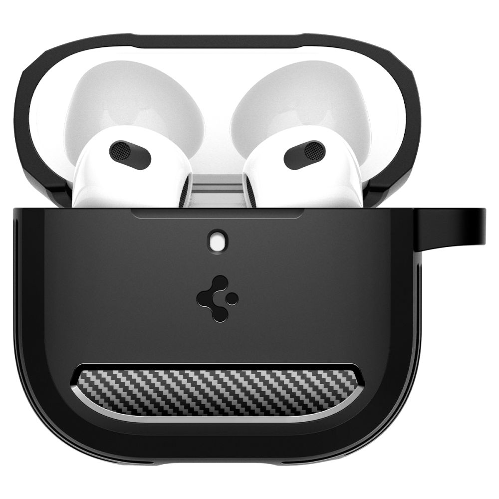Dėklas Spigen Rugged Armor Apple AirPods 4, matinis juodas