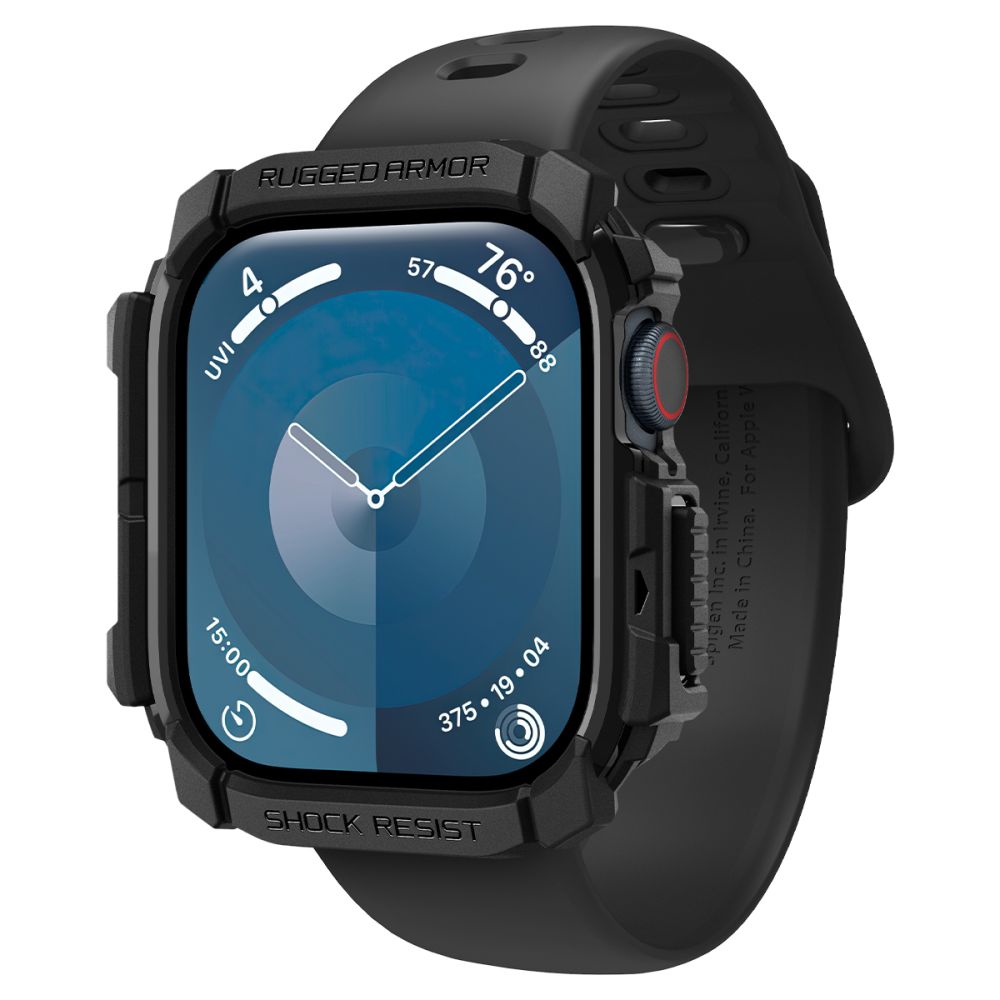 Dėklas Spigen Rugged Armor Apple Watch 10/11 (42 mm), matinis juodas