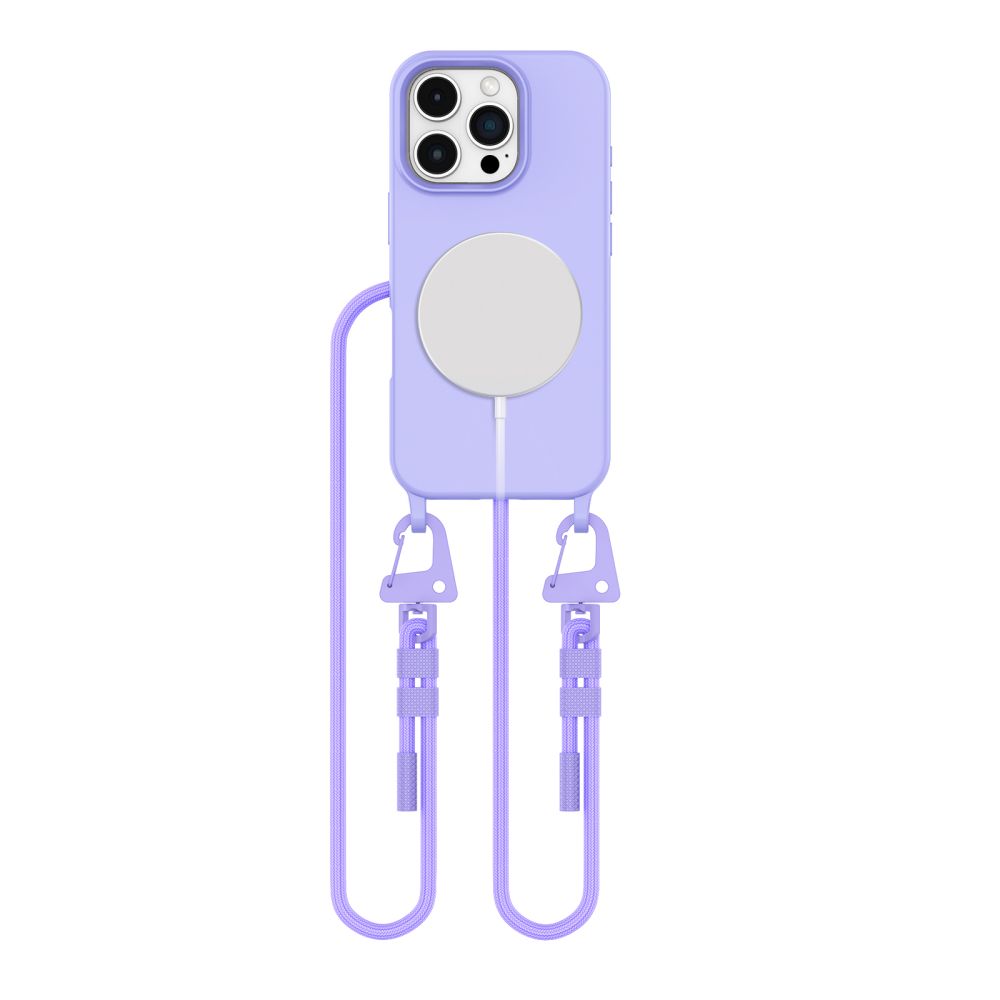 Dėklas Tech-Protect Magnecklace MagSafe iPhone 16 Pro, alyvinis