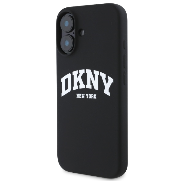DKNY silikoninis MagSafe dėklas iPhone 16 – juodas